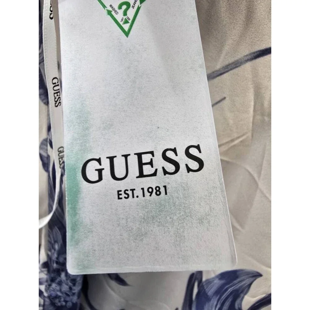 GUESS Akilina Sleeveless Cowlneck Dress Women XS Dreaming Lillies Print Pullover